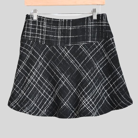H&M Fit & Flared Mini Tweed Skirt Size 4 - Picture 1 of 7